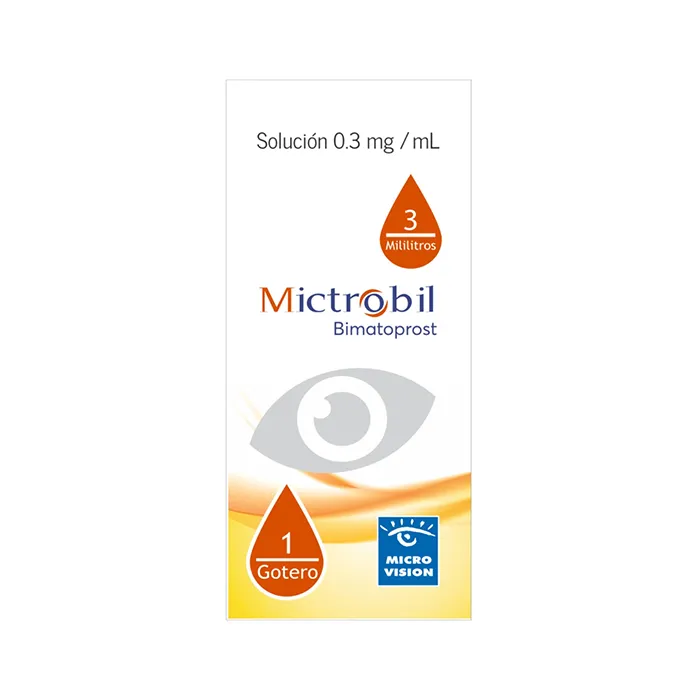 Mictrobil 0.3 mg/mL Ophthalmic Solution – 3 mL Bottle (Generic for Latisse®) | CMC Pharmacy Cabo Delivery in Cabo Mictrobil 0.3 mg/mL Ophthalmic Solution – 3 mL Bottle (Generic for Latisse®)